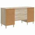 vidaXL Stôl Dub sonoma 142,5 x 50 x 75 cm Kompozitné drevo