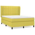 vidaXL Boxspring posteľ s matracom zelená 140x190 cm látka