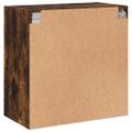 vidaXL Bočná skrinka so sklenenými dvierkami dymový dub 68x37x68,5 cm