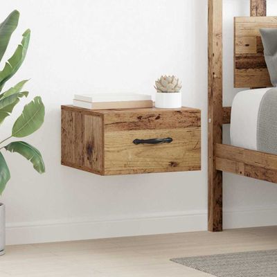 vidaXL Nočný stolík Staré drevo 35 x 35 x 20 cm Kompozitné drevo