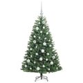 vidaXL Umelý Sklápací Vianočný Stromček Zelená 120 cm PVC a kov