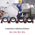 3 fázový vonkajší predlžovací kábel 25 m / 1 zásuvka / čierny / guma / 400 V / 4 mm2
