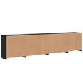 vidaXL Komoda s LED svetlami čierna 283x37x67 cm