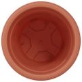 vidaXL Kulatý kvetináč 24 ks Tehlovo červená Ø 22 x 18 cm Plast