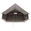 vidaXL Tipi stan 8-miestny Hnedá Šedá Polyester a oceľ