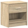 vidaXL Nočný stolík s zásuvkou dub sonoma 39x28x41 cm