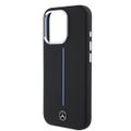 Puzdro Mercedes pre iPhone 16 Pro Max 6,9" MEHMP16X23SUMBK Hardcase Silicone Blue Stripe MagSafe čierne