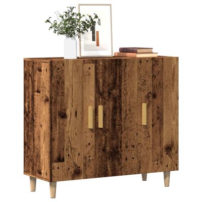 vidaXL Komoda staré drevo 90x34x80 cm kompozitné drevo