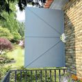 vidaXL Skladacia bočná markíza na terasu, sivá 240x160 cm
