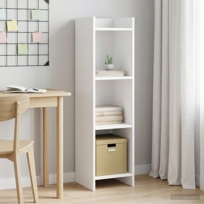 vidaXL Knižnica Biela 30 x 30 x 111 cm Kompozitné drevo