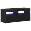 vidaXL TV skrinka 90 x 35 x 40 cm Čierny dub Kompozitné drevo