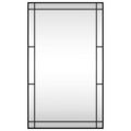vidaXL Nástenné zrkadlo čierne 60x100 cm obdĺžnikové železné