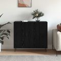 vidaXL Servírovacia skriňa Čierny dub 90 x 32,5 x 80 cm