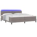 vidaXL Posteľ s pružinovým rámom Sivohnedá 200 x 200 cm látka