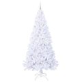 vidaXL Umelý vianočný stromček s 300 LED-i Biela 240 cm PVC a oceľ