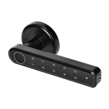 Chytrá kľučka s dotykovou klávesnicou a čítačkou odtlačkov prstov ORNO VIRONE CDL-1/B , Bluetooth 4.0, čierna Chytrá klika s dotykovou klávesnicou a čtečkou otisků prstů ORNO VIRONE CDL-1/B , Bluetooth 4.0, černá