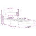vidaXL Posteľný rám bez matraca dymový dub 100x200 cm kompozitné drevo