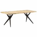 vidaXL Jedálenský stôl 200x90x76 cm surový mangovníkový masív