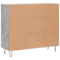vidaXL Komoda betónová sivá 90x34x80 cm kompozitné drevo