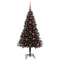 vidaXL Vianočný stromček Čierna 120 cm PVC