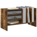 vidaXL Skrinka na gramofónové platne Dymová dub 78,5 x 35 x 45 cm