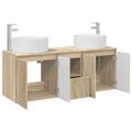 vidaXL Set kabinetov do kúpeľne 3 ks Dub sonoma 49,5 x 44,5 x 65,5 cm