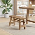 vidaXL lavička Prírodná 100 x 29 x 43,5 cm Husté teakové drevo