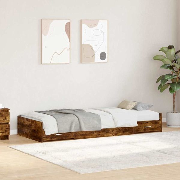 vidaXL Rám postele Staré drevo 75 x 190 cm Kompozitné drevo
