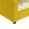 vidaXL Denná posteľ žltá 80x200 cm zamat