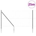 vidaXL Európsky plot s hrotmi 25 x 1,2 m PVC potiahnutá oceľ Sivá