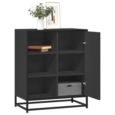 vidaXL Komoda čierna 62x35x76 cm kompozitné drevo