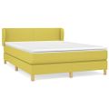 vidaXL Boxspring posteľ s matracom zelená 140x190 cm látka