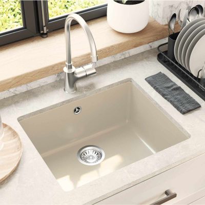 vidaXL Drez Béžová 530 x 460 mm 80% Kvárc a 20% Živica