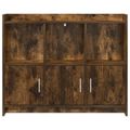 vidaXL Servírovacia skriňa Dymový dub 98,5 x 33 x 80 cm