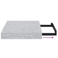 vidaXL Plávajúce nástenné police 4 ks betónovo-sivé 23x23,5x3,8 cm MDF