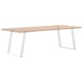 vidaXL Nohy k jedálenskému stolu v tvare U, 2 ks, biele, 70 x (72-73) cm, oceľové