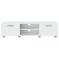 vidaXL TV stolík biely 140x40x35 cm spracované drevo