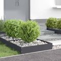 vidaXL Obrubník trávnika 6 ks 60 x 60 x 13 cm Oceľ Antracitová