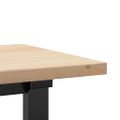 vidaXL Jedálenský stolík v tvare O 160x40x45,5 cm borovica a oceľ