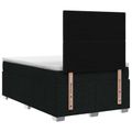 vidaXL LED boxspring posteľ s matracom Čierna 120 x 200 cm Látka