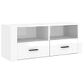 vidaXL TV skrinka lesklá biela 100x35x40 cm spracované drevo