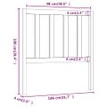 vidaXL Čelo postele biele 106x4x100 cm masívna borovica