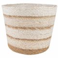vidaXL 3 ks Prírodná, biela a béžová Ø26 x 19 cm 100% Morská tráva