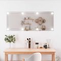 vidaXL Nástenné zrkadlo s LED svetlami 40x100 cm sklo obdĺžnikové