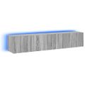 vidaXL TV nástenné skrinky s LED svetlami 2 ks sivé sonoma 80x35x31 cm