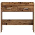 vidaXL Konzolový stôl Staré drevo 90 x 35 x 80 cm Kompozitné drevo