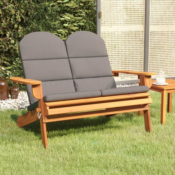 vidaXL Adirondack Záhradná lavička s vankúšmi 126 cm masívna akácia
