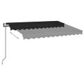 vidaXL Automatická zaťahovacia markíza 350x250 cm antracitová