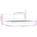 vidaXL Kovový posteľný rám bez matraca dymový dub 200x200 cm