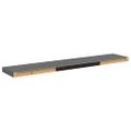 vidaXL Plávajúce nástenné police 4 ks, lesklé sivé 120x23,5x3,8cm, MDF